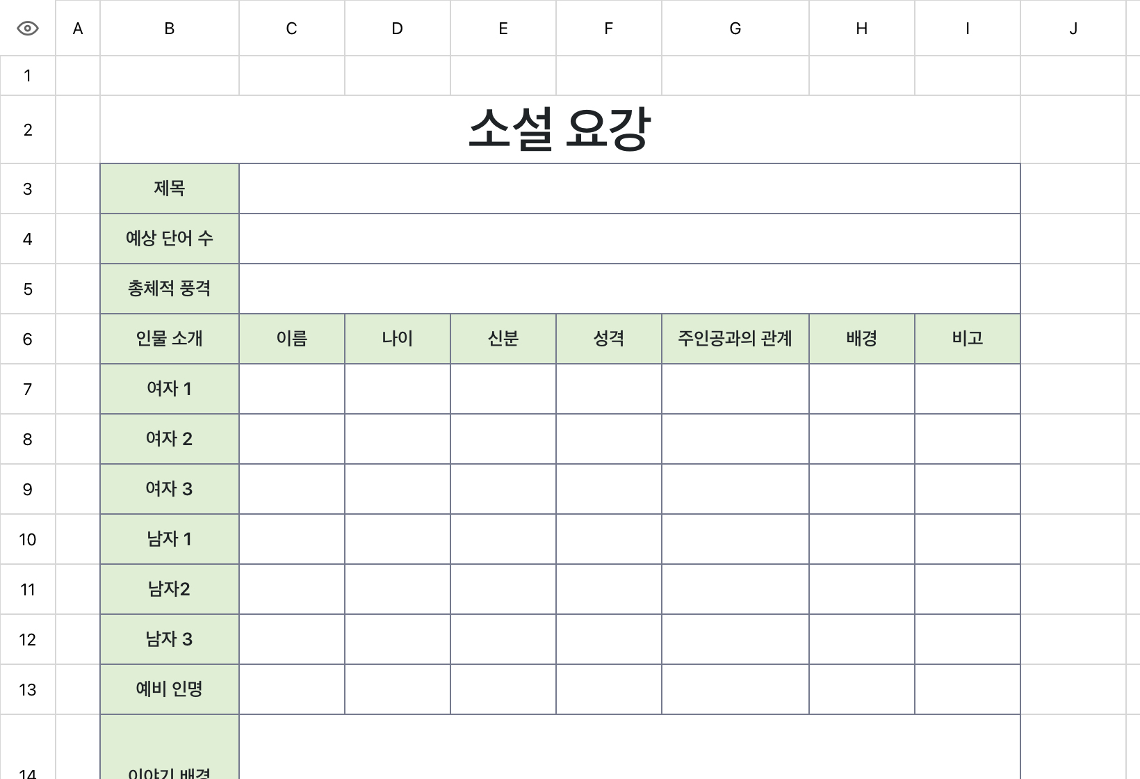 소설 요강